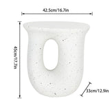 U-Shaped Terrazzo Concrete Outdoor Stool V767-JJ-ZZ1187-G1