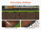 Landscape Edging, 2000 x 10 cm Plastic Garden Border Edging with 30 Spikes & 2 Ground Stakes, No V952-SLPZ66FT4INCGWH0J001V0