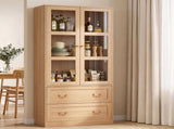 Artiss Buffet Sideboard Cabinet 180cm Hutch Storage Kitchen Drawer Door Wood FUR-C-GLASS-SID180-WD-ABC