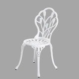 2 Seater Dominique Cast Aluminium Bistro Set V231-CAS-001 WHITE