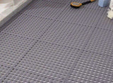 10PCS Suction Cup Floor Mats Anti Slip Plastic Mosaic Bath Mat for Kitchen Bathroom Grey V1294-YM0716-3112220042311