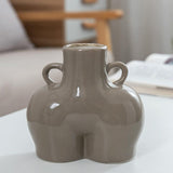 Small Bright Gray Ceramic Vase For Home Decor And Dried Flower Arrangements PRL-7107722750DBT