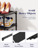 Shoe Rack - 3-Tier Storage Rack - Stackable - 27.5 Inch Wide - Black V1188-ZXY-131-364