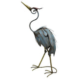 Crane Statue Looking Up 29x54cm V637-71636CRN