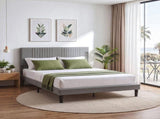 Artiss Double Bed Frame with Adjustable Headboard, Grey, 300kg Capacity BFRAME-H-VERA-D-CA-AB
