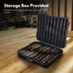 RYNOMATE 230 pcs Drill Bits Set with Black Plastic Case V227-8287305306230