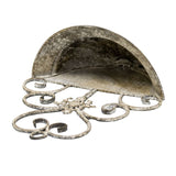 Classic Hanging Wall Planter w Fleur-De-Lis 41cm V637-37076PLN