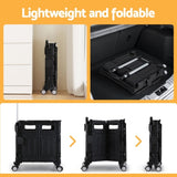 Emajin Shopping Trolley Cart 75L Foldable Black ST-75L-PLA-BK