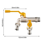Outdoor Garden Faucet Freeze-Proof Yard Tap with Frost Protection Anti-Cracking Brass Water V1366-AZ2-W-11813