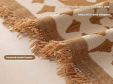 Vintage Jacquard Chenille One-Piece Sofa Cover Throw with Tassel Edging - Reversible Furniture V888-ELOSUNG55319-3