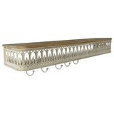 Martinique Classic Wall Shelf w Removeable Hooks 80cm V637-23748SHL