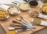 13-piece Measuring Cups and Spoons Set,18/8 Stainless Steel Heavy Duty Ergonomic Handle with Ring V1192-AZ-W-31890