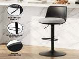 Artiss 4x Bar Stools Kitchen Swivel Gas Lift Counter Dining Chair Curved Black BA-BB-8097C-BKX4