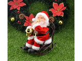 2024 Playing Saxophone Santa Claus in Chair with Music Electric Funny Santa Decoration V1263-JX-1362