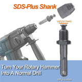 1/2' Drill Chuck Converter- for Impact Wrench / Driver / Rotary Hammer to Normal Drill 1/2-20UNF All V1369-AZ3-W-14085