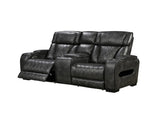 3-2 Seater Electric Air Leather Dark Grey Recliner Set V43-SET-EMP-3R-2RGR