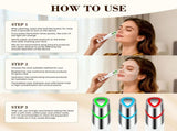 Advanced 4-in-1 Facial Device, Microcurrent Face Massager with Heat Therapy & Vibration, LED Light V1107-110-23204