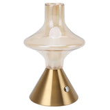 Cordless Table Lamp Rechargeable 1800mAh Battery Operated Lamp Dimmable Touch Bedside Lamp Glass V1294-YM0901-3119240094711