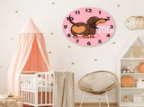 JWDX Wall Clock, Cartoon Wall Clock, Clearance Sausage Dog Wall Clock I Love You Express Clock Home V1189-LWWAL-20260325-02831