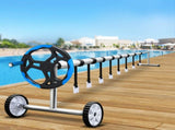 Aquabuddy Pool Cover Roller 5.5m Adjustable Swimming Pool Solar Blanket Reel Blue PC-ROLLER-55-BU