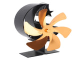 Stove 6 Blades Fireplace Heat Powered Fast Wind Circulation Half Moon Pattern Thermoeletric V1294-YM0706-3114230120012