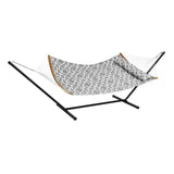 Two Person Hammock with Stand Included, Double Hammock with Curved Spreader Bar and Detachable V952-HFDCHBSXHWTXFST1WV0