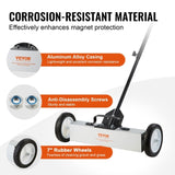 Rolling Magnetic Sweeper with Wheels, Push-Type Magnetic Pick Up Large Magnet Pickup Lawn V952-TLSCXQSQT1845AO8ZV0