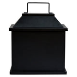 31.5cm LED Fireplace Metal/Glass Lantern Home Decor - Large V563-75149