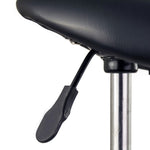 Swivel Salon Barber Stool Chair Saddle Type BLACK V274-FT-SC4B