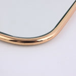 SOGA 40.5cm Gold Flat-Lay Mirror Glass Metal Tray Vanity Makeup Perfume Jewelry Organiser with PLATEHJ1134