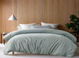 Accessorize 400TC Sage Bamboo Cotton Double Stitch Quilt Cover Set King V442-HIN-QUILTCS-DOUBLESTITCH-SAGE-KI