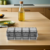 Plastic Kitchen Salt Container with Lid and Compartment Organizer for Easy Storage V1366-AZ2-W-20279