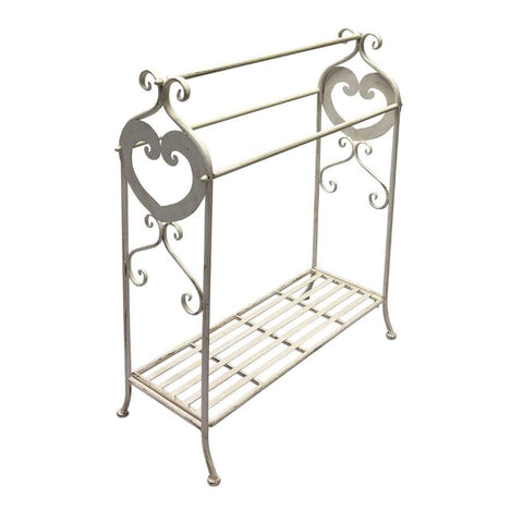 Large Fleur Towel Stand w Shelf 96cm V637-74162TWL