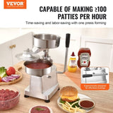 VEVOR Commercial Burger Patty Maker, 150mm Hamburger Beef Patty Maker, Heavy Duty Food-Grade V952-HBRBJYSZLBXGJU5I4V0