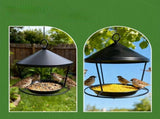 Metal Bird Feeders for Outdoors Hanging, Weather Resistant Wild Bird Feeder, with Roof, Creative V1366-AZ2-W-23318