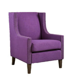 Cecilia Classic Studded Purple Wingback Club Armchair V1041-JSF-5061PURPLE