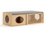 Artiss Pet Ottoman Footrest Bench with MDF Frame 100kg Capacity Natural FUR-AC-OTM-PET-WD