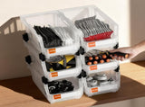 Plastic Stackable Bins, 37.7 x 21.5 x 18 cm , Plastic Containers for Organizing & V952-DDWLX6GZ14LTCARKA001V0