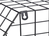 3-Piece Black Hexagon Wire Wall Shelf Set, Industrial Mesh Display Shelves in 3 Sizes V1188-MS-731-111