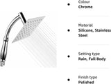 Powerful Rain Shower Head- High Pressure Rain Shower Heads- Large Square Shower Head Universal V1189-LC-LY-00124