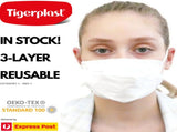 6x Tigerplast Kids Fabric Face Mask Washable Reusable Mask Protect Cover Black V563-TIGERPLAST_KIDS_WHT-6PCS