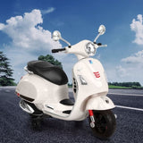 Kids Electric Ride On Car Motorcycle Motorbike Vespa Licensed GTS White RCAR-MBIKE-VESPA-WH