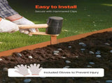 Steel Landscape Edging, 10 Packs 40 x 4.5 in Weather-Resistant & Pre-Rust Metal Landscape Edging, V952-NHGJSPZ40INC64GX7V0