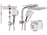 Cefito 8'' Rain Shower Head Set Handheld Square High Pressure Mixer Tap Chrome SHOWER-A2-SQ-8-SI-MIXER