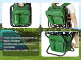 Military Green Folding Camping Chair - Portable, Compact, Adjustable with Fishing Rod Holder V1258-DP02-BOL-481