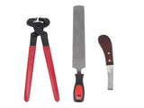 Hoof Repair Tool Kit Steel Double Sided File Hoof Trimmer Tool Kit for Horses Cattle Sheep Donkeys V1294-YM0703-3111230117711