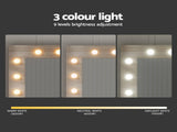Artiss Dressing Table Set Stool 12 Led Bulbs Wood FURNI-Q-DRESS01N-LED-WD-AB