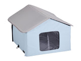 Heated Cat House, Outdoor Kitty Shelter with Timer, 600D Oxford Cloth Foldable Cat Shelter with V952-FWSBYMBHSNJBUZ1X4V3