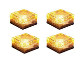 Solar Glass Brick Light -Crystal Brick Stone Lamp Garden Courtyard Pathway Patiol, Decorative V1192-AZ-W-15882