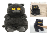 Cat Plush Toy Cute Soft Skin Friendly Fluffy Staring Short Plush Cat Hugging Sleeping Pillow for V1294-YM0521-3117230043011